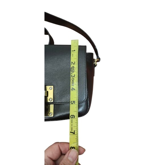 SOPHIE HULME Black Smooth Matte Leather Crossbody Bag - Picture 15 of 16